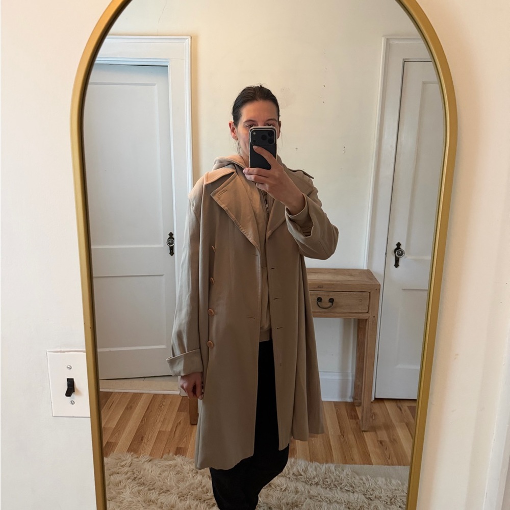 Calvin Klein Collection Vintage Fall 1994 Tan Double Breasted Coat
